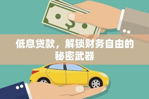 西昌低息贷款，解锁财务自由的秘密武器