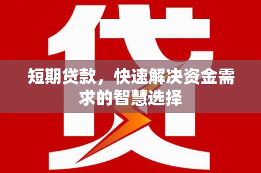 西昌短期贷款，快速解决资金需求的智慧选择