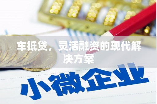 西昌车抵贷，灵活融资的现代解决方案