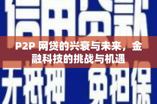 西昌P2P 网贷的兴衰与未来，金融科技的挑战与机遇