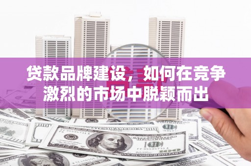 西昌贷款品牌建设，如何在竞争激烈的市场中脱颖而出