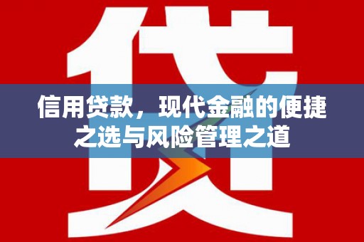西昌信用贷款，现代金融的便捷之选与风险管理之道