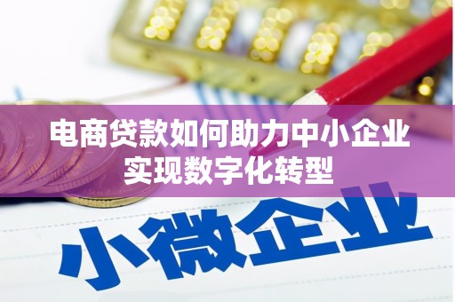 西昌电商贷款如何助力中小企业实现数字化转型