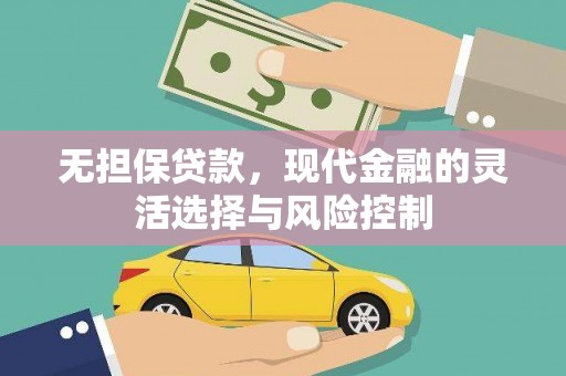 西昌无担保贷款，现代金融的灵活选择与风险控制