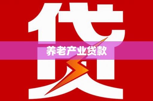 西昌养老产业贷款