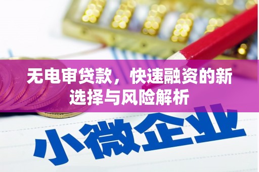 西昌无电审贷款，快速融资的新选择与风险解析