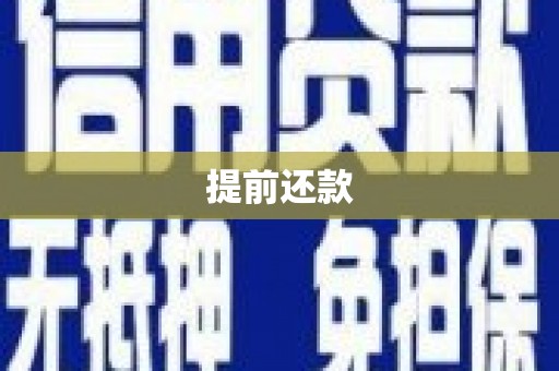 西昌提前还款