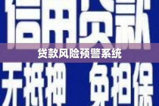 西昌贷款风险预警系统