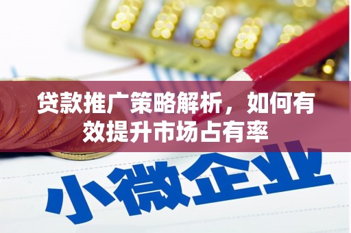 西昌贷款推广策略解析，如何有效提升市场占有率