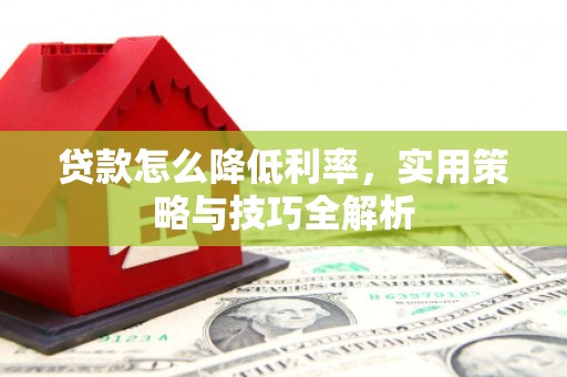 西昌贷款怎么降低利率，实用策略与技巧全解析