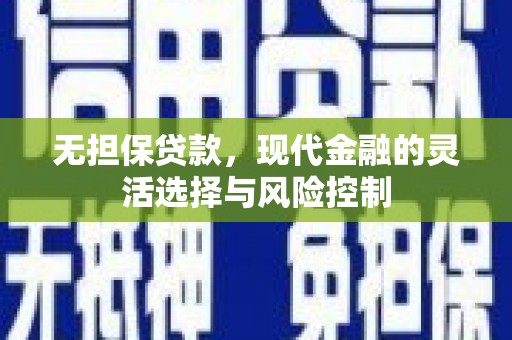 西昌无担保贷款，现代金融的灵活选择与风险控制