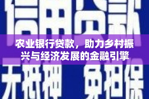 西昌农业银行贷款，助力乡村振兴与经济发展的金融引擎