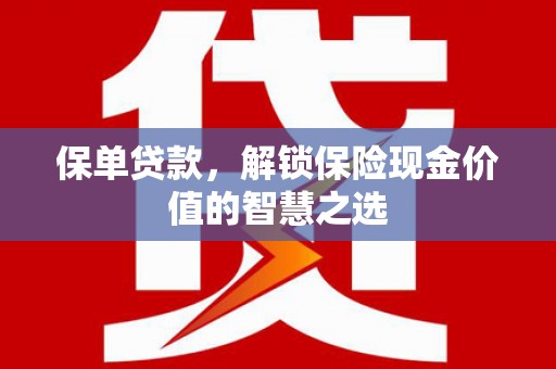 西昌保单贷款，解锁保险现金价值的智慧之选