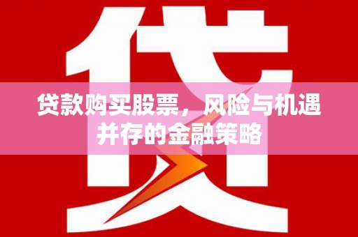 西昌贷款购买股票，风险与机遇并存的金融策略