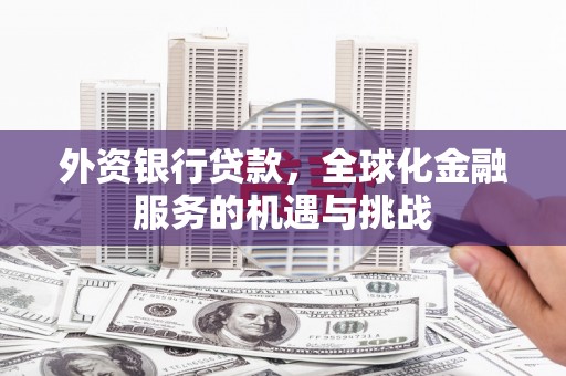 西昌外资银行贷款，全球化金融服务的机遇与挑战