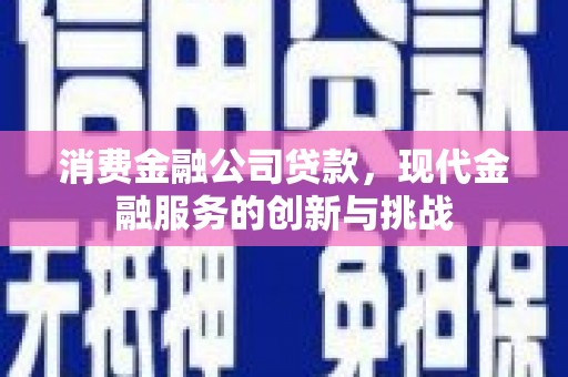西昌消费金融公司贷款，现代金融服务的创新与挑战
