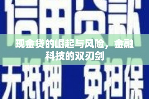 西昌现金贷的崛起与风险，金融科技的双刃剑