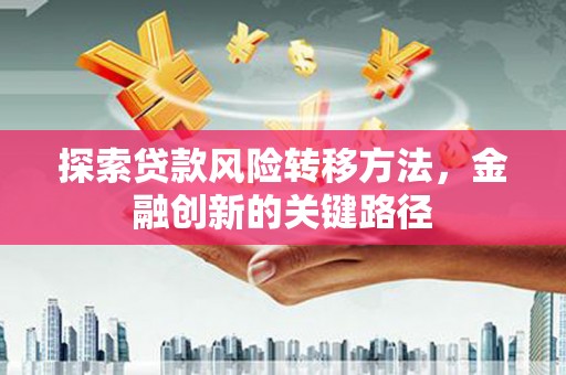西昌探索贷款风险转移方法，金融创新的关键路径