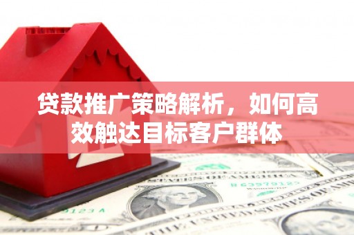 西昌贷款推广策略解析，如何高效触达目标客户群体