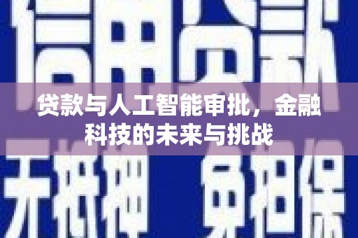 西昌贷款与人工智能审批，金融科技的未来与挑战