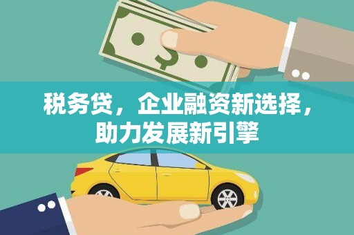 西昌税务贷，企业融资新选择，助力发展新引擎