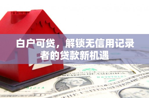 西昌白户可贷，解锁无信用记录者的贷款新机遇