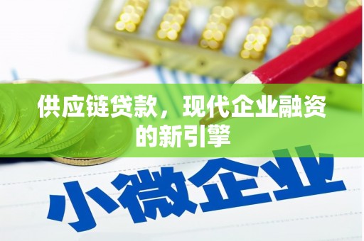 西昌供应链贷款，现代企业融资的新引擎