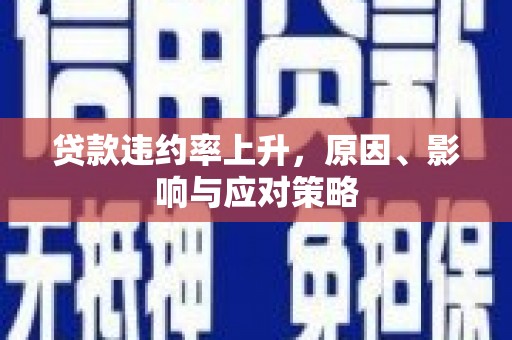 西昌贷款违约率上升，原因、影响与应对策略