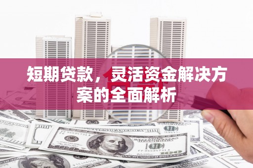 西昌短期贷款，灵活资金解决方案的全面解析