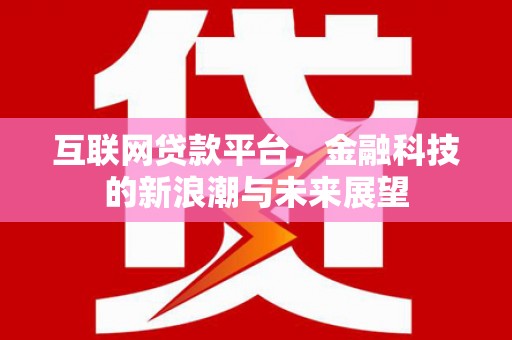 西昌互联网贷款平台，金融科技的新浪潮与未来展望