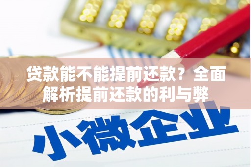 西昌贷款能不能提前还款？全面解析提前还款的利与弊