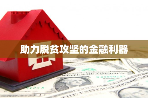 西昌助力脱贫攻坚的金融利器